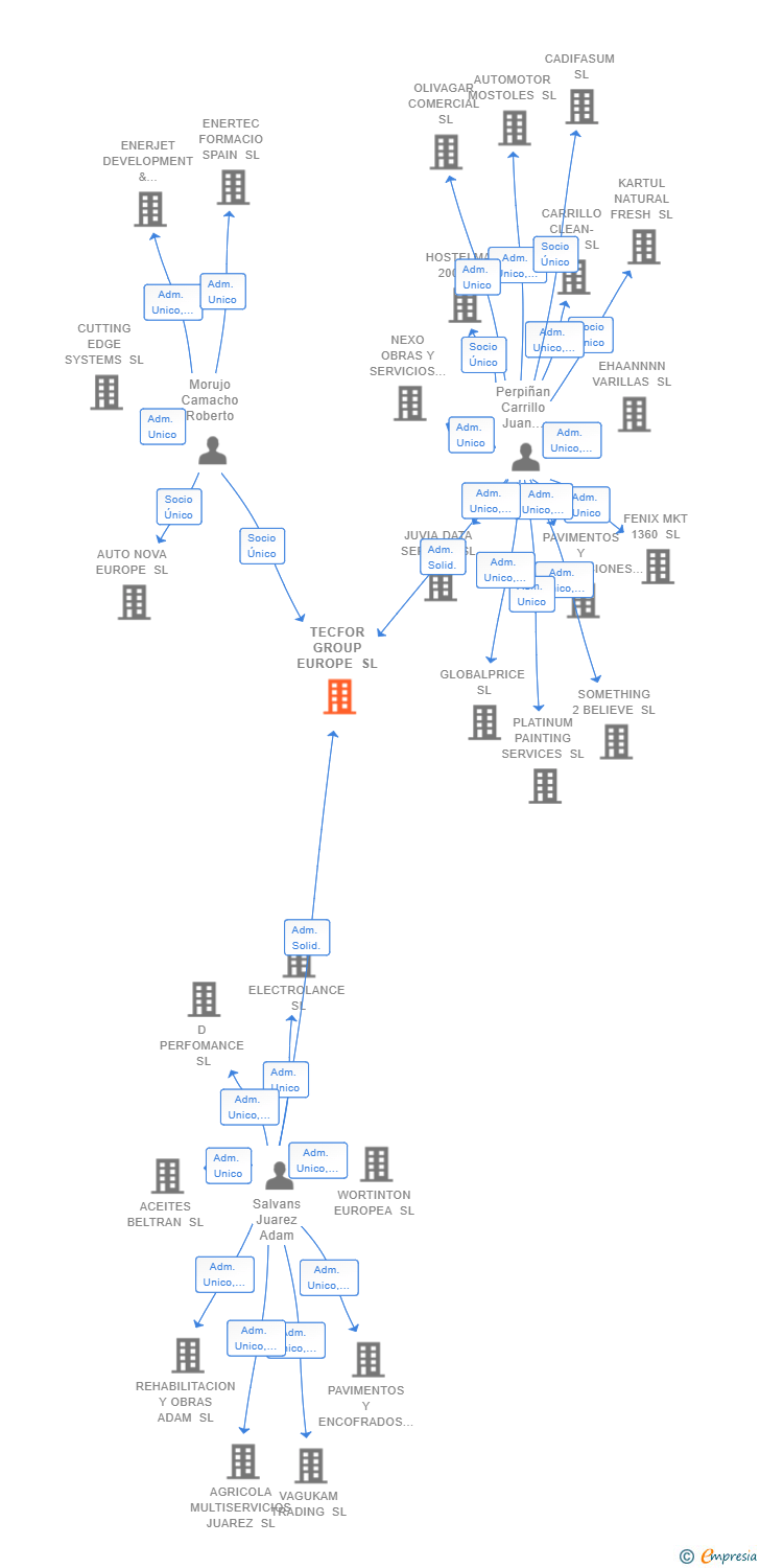 Vinculaciones societarias de TECFOR GROUP EUROPE SL