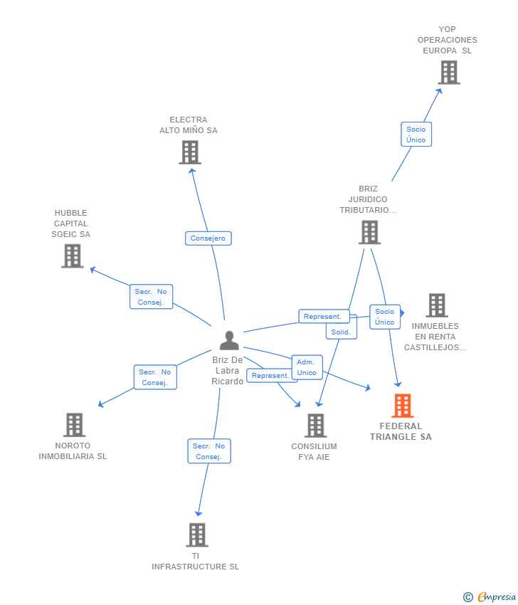 Vinculaciones societarias de FEDERAL TRIANGLE SA