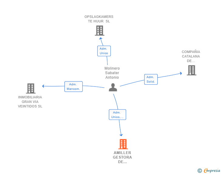 Vinculaciones societarias de AMILLER GESTORA DE INVERSIONES SL