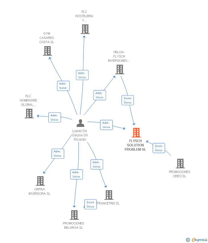 Vinculaciones societarias de FLYSCH SOLUTION PROBLEM SL