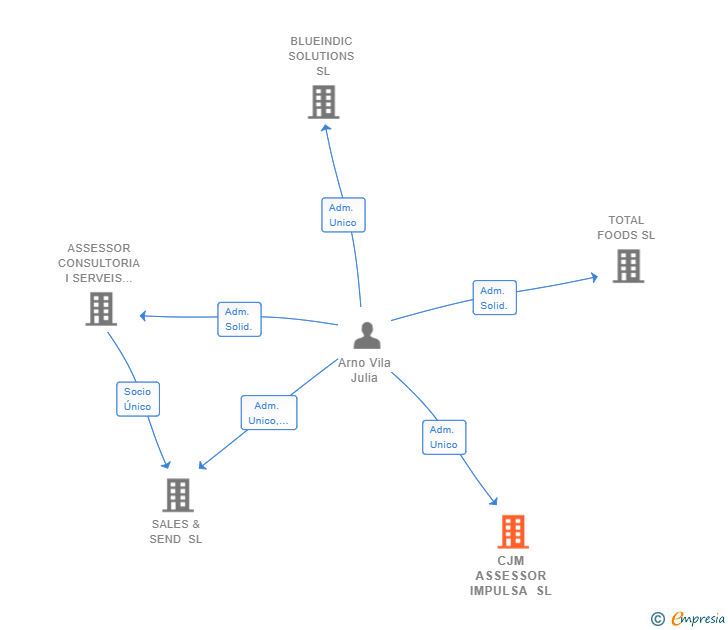 Vinculaciones societarias de CJM ASSESSOR IMPULSA SL