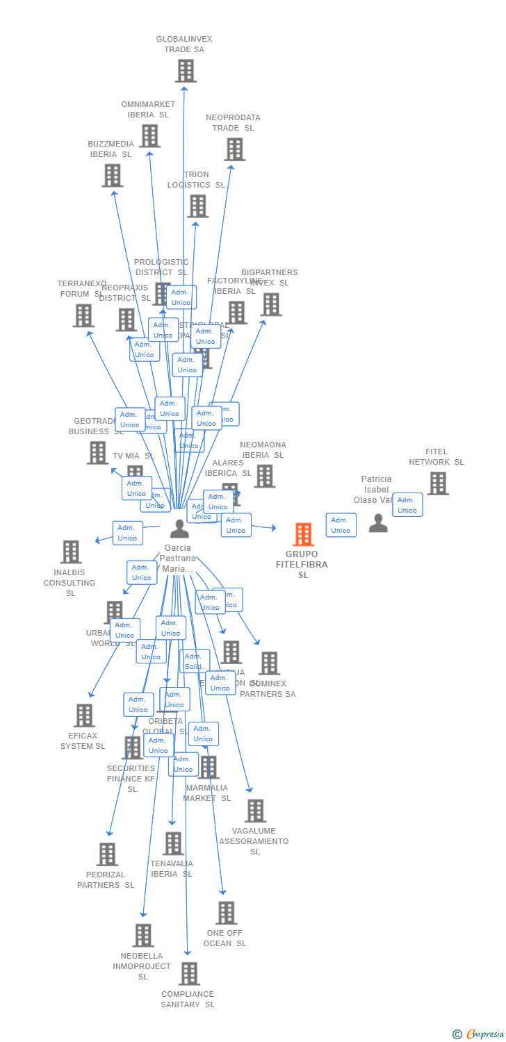 Vinculaciones societarias de GRUPO FITELFIBRA SL