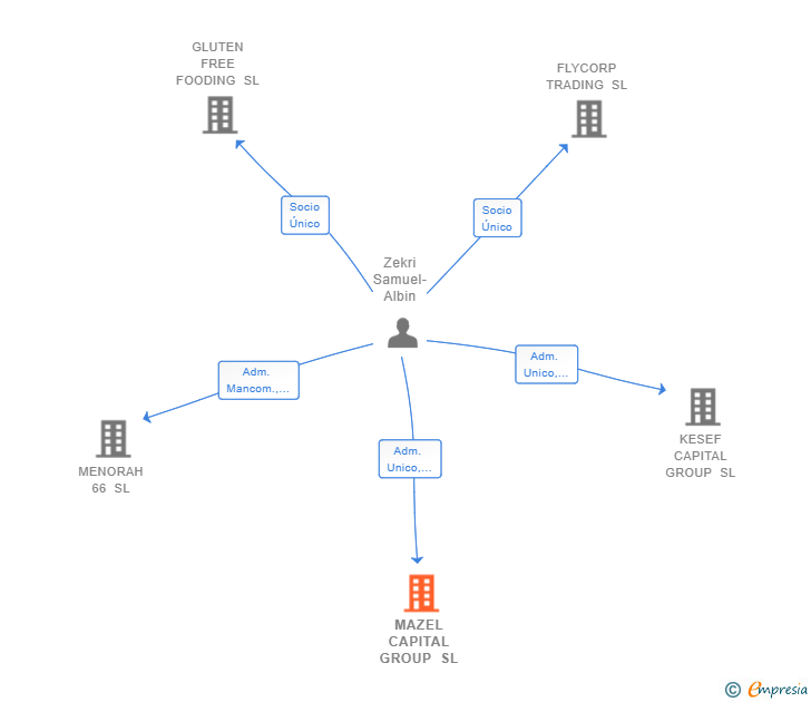 Vinculaciones societarias de MAZEL CAPITAL GROUP SL