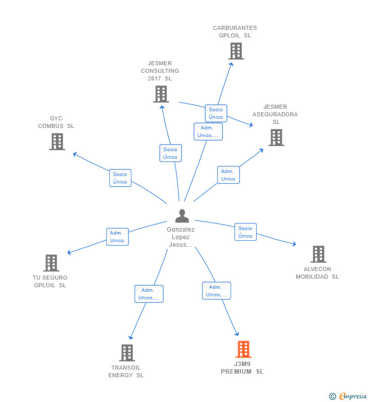 Vinculaciones societarias de J3M9 PREMIUM SL