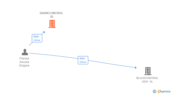 Vinculaciones societarias de DARKCONTROL SL (EXTINGUIDA)