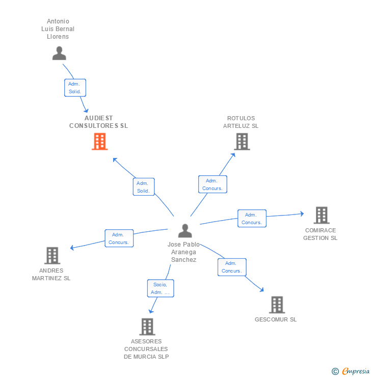 Vinculaciones societarias de AUDIEST CONSULTORES SL