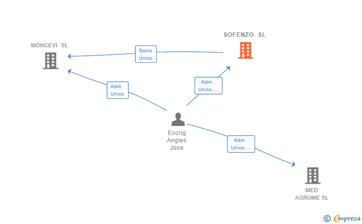 Vinculaciones societarias de SOFENZO SL (EXTINGUIDA)