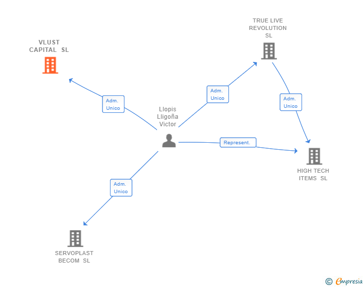 Vinculaciones societarias de VLUST CAPITAL SL