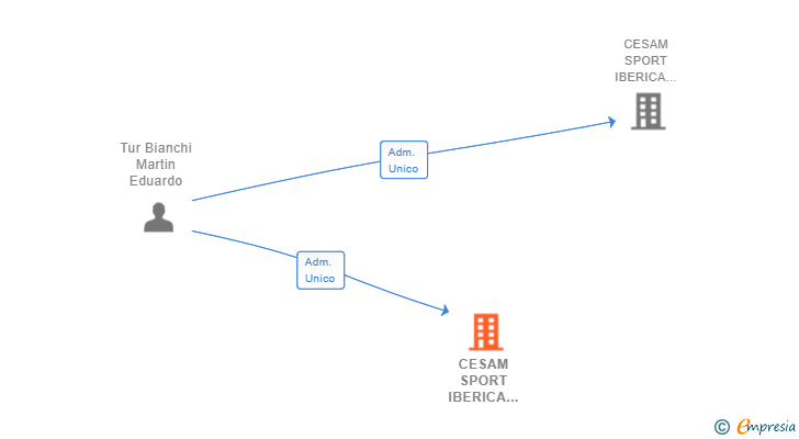Vinculaciones societarias de CESAM SPORT IBERICA FRANCHISE SL