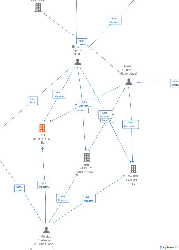 Vinculaciones societarias de ELITE AUTOS VTC SL