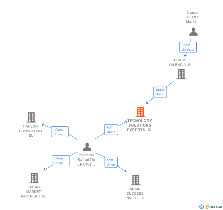 Vinculaciones societarias de TECNOLOGY SOLUTIONS EXPERTS SL