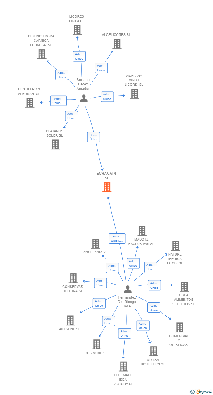 Vinculaciones societarias de ECHACAIN SL