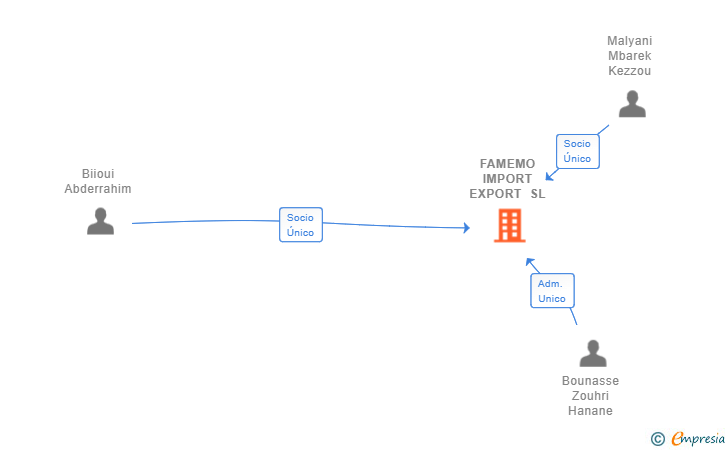 Vinculaciones societarias de FAMEMO IMPORT EXPORT SL