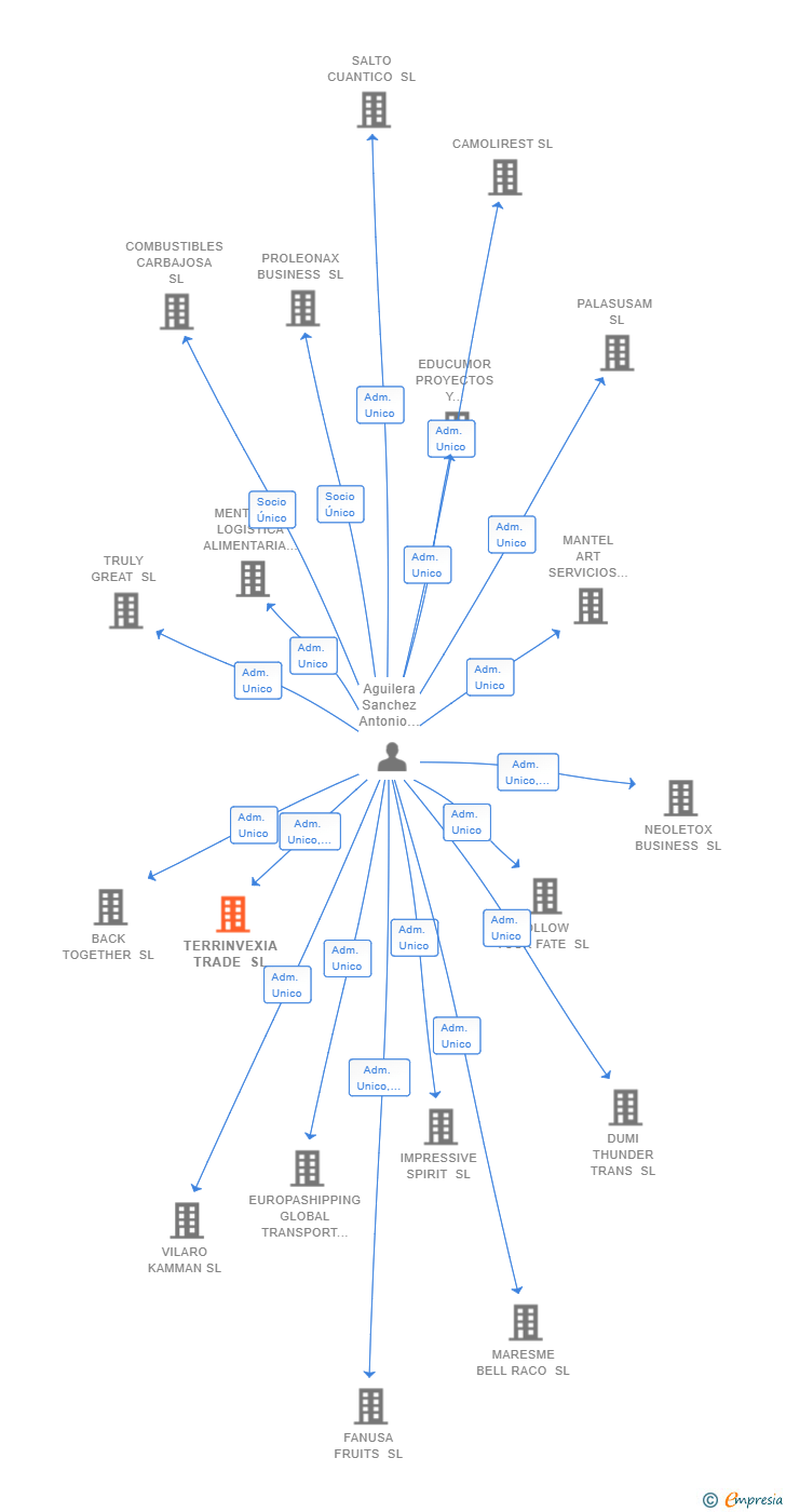 Vinculaciones societarias de TERRINVEXIA TRADE SL