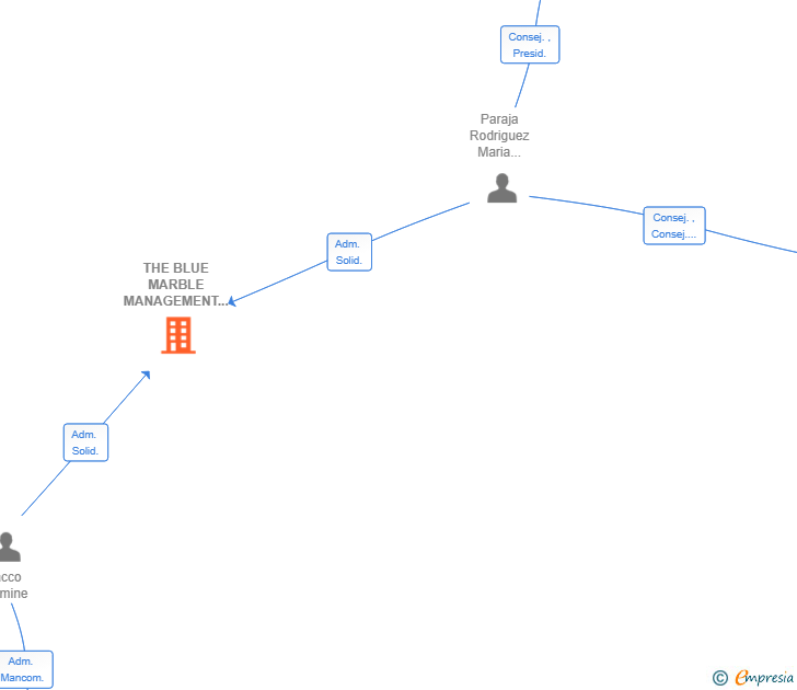 Vinculaciones societarias de THE BLUE MARBLE MANAGEMENT SL