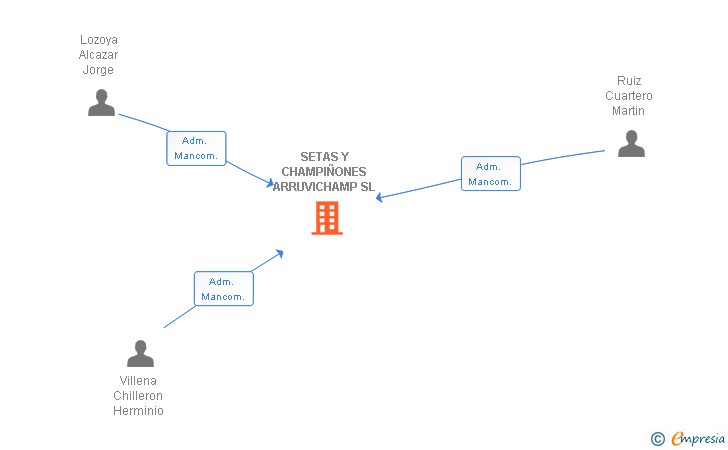Vinculaciones societarias de SETAS Y CHAMPIÑONES ARRUVICHAMP SL