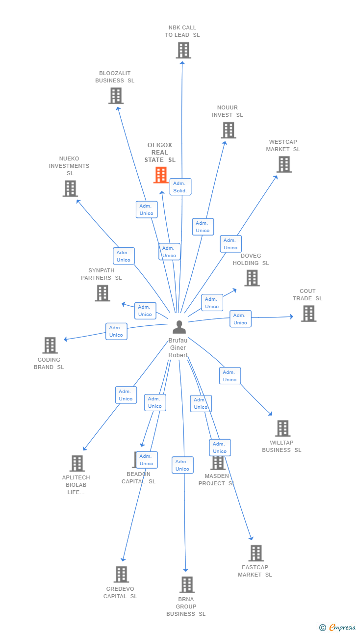 Vinculaciones societarias de OLIGOX REAL STATE SL