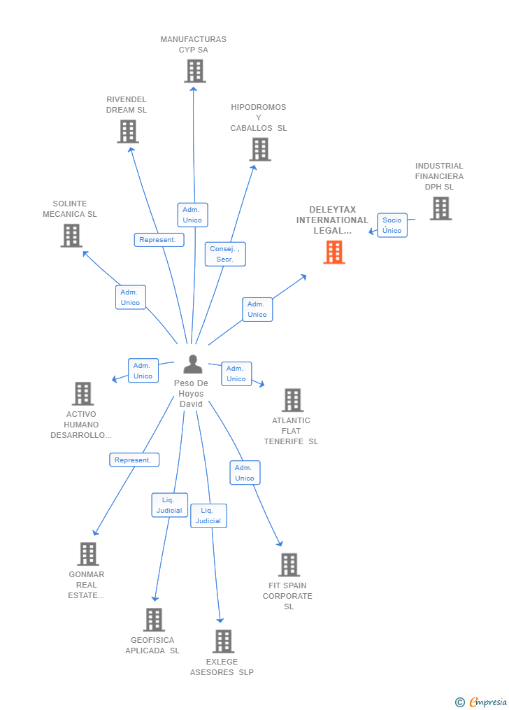 Vinculaciones societarias de DELEYTAX INTERNATIONAL LEGAL SERVICES SL