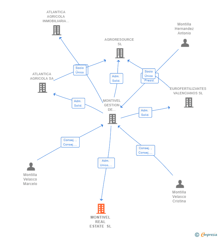 Vinculaciones societarias de MONTIVEL REAL ESTATE SL