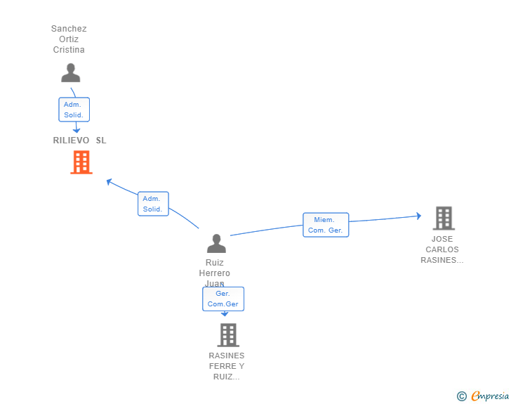 Vinculaciones societarias de RILIEVO SL