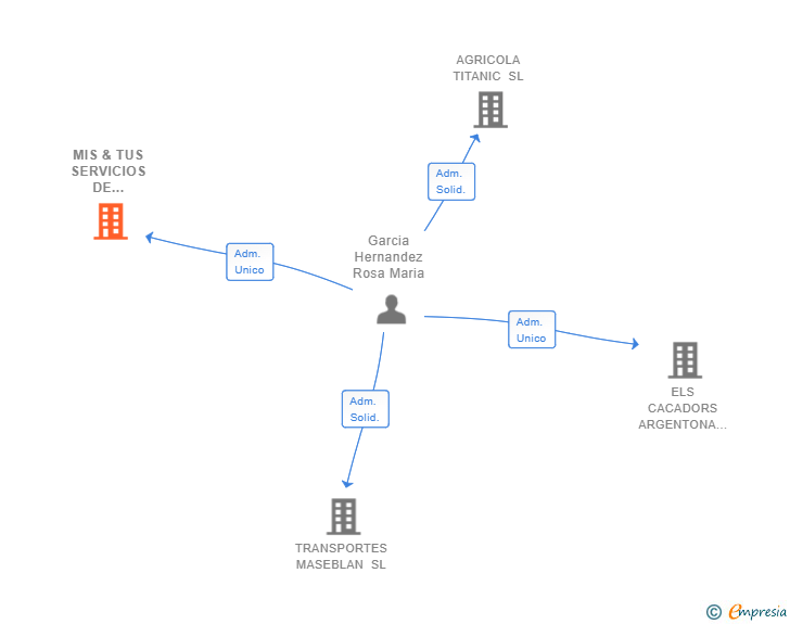 Vinculaciones societarias de MIS & TUS SERVICIOS DE CONSULTORIA SL