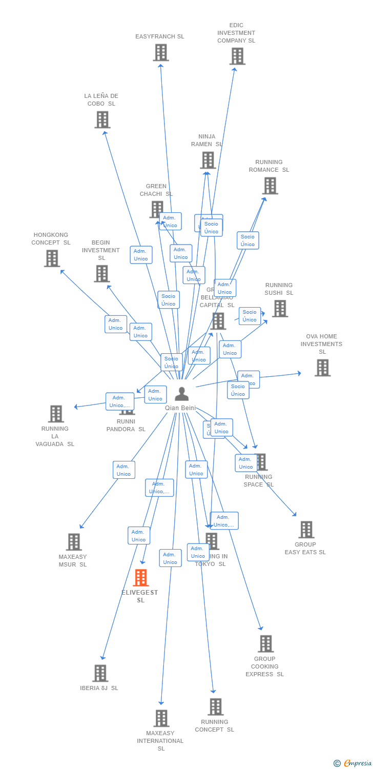 Vinculaciones societarias de ELIVEGEST SL