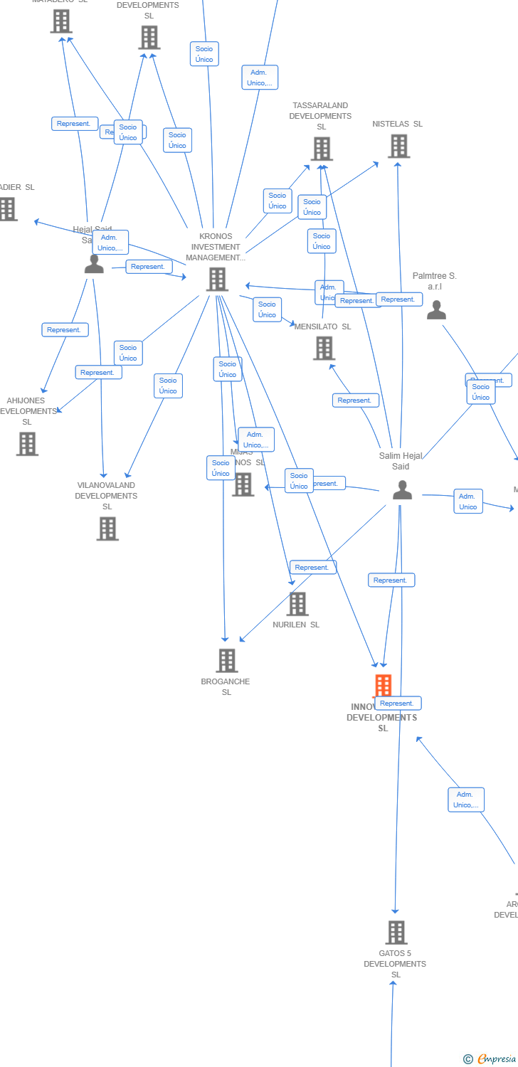 Vinculaciones societarias de INNOVAPAPER DEVELOPMENTS SL