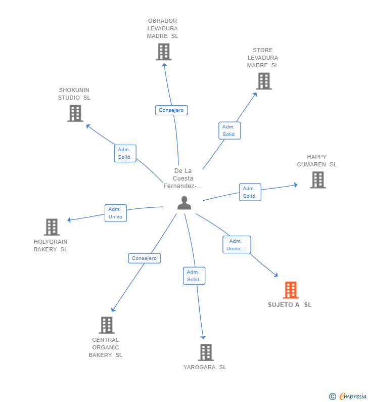 Vinculaciones societarias de SUJETO A SL
