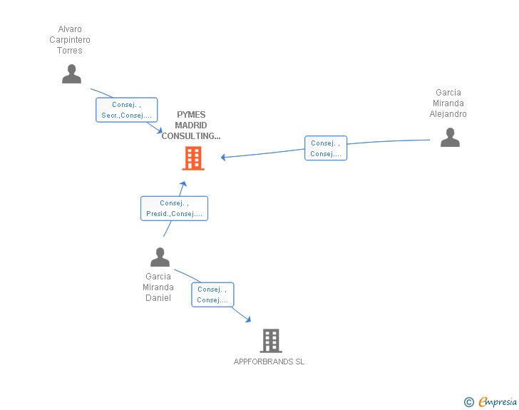 Vinculaciones societarias de PYMES MADRID CONSULTING GESTION SL