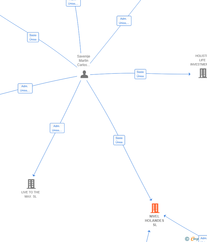Vinculaciones societarias de NIVEL HOLANDES SL