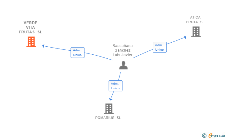 Vinculaciones societarias de VERDE VITA FRUTAS SL