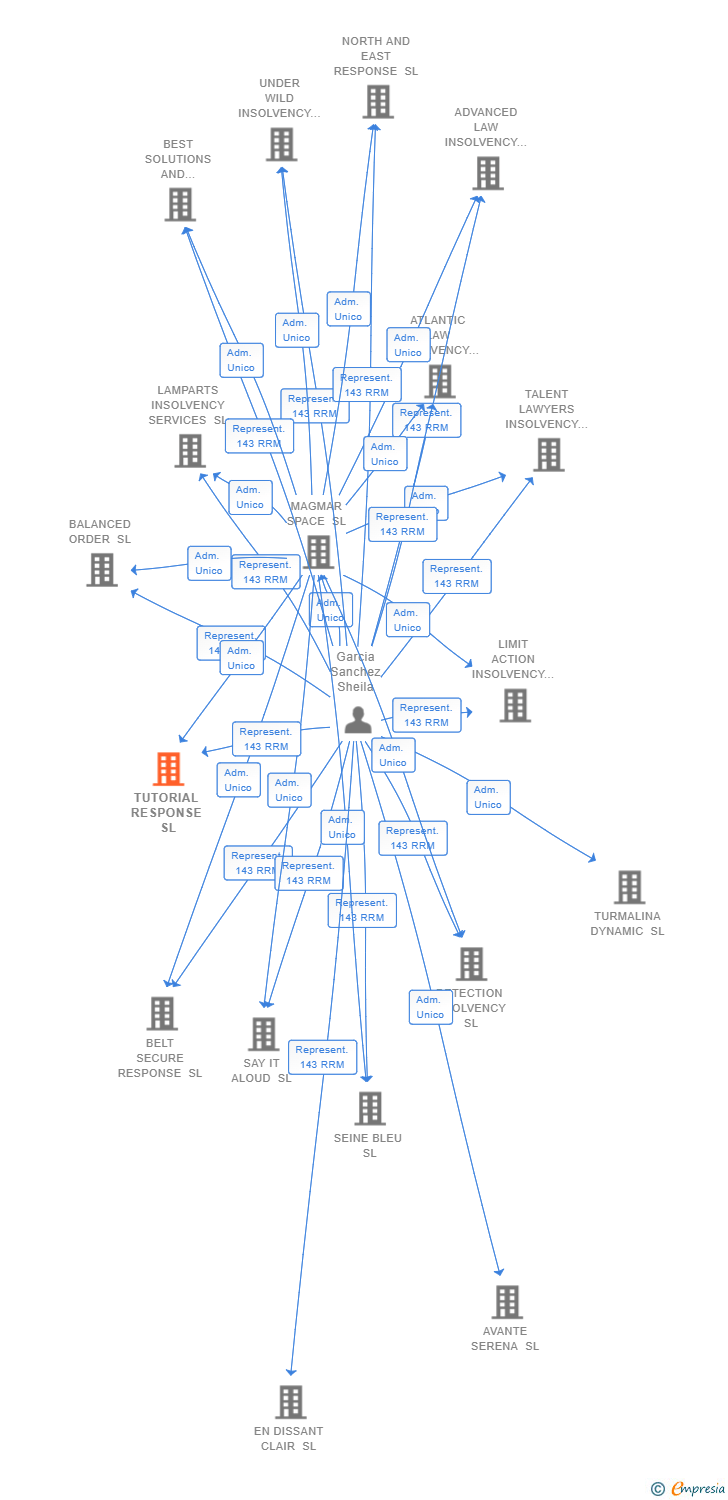 Vinculaciones societarias de TUTORIAL RESPONSE SL
