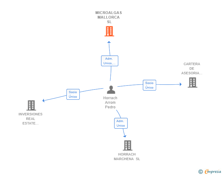 Vinculaciones societarias de MICROALGAS MALLORCA SL