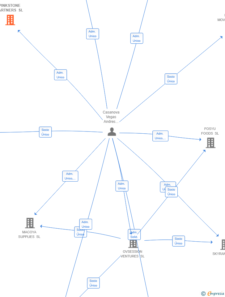 Vinculaciones societarias de PINKSTONE PARTNERS SL