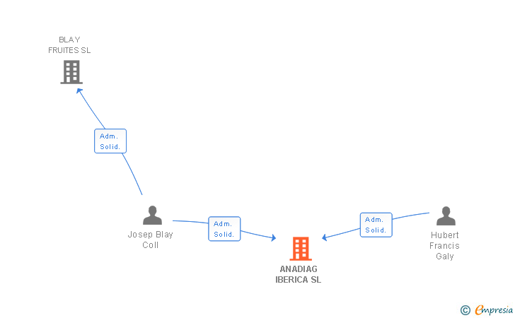 Vinculaciones societarias de ANADIAG IBERICA SL
