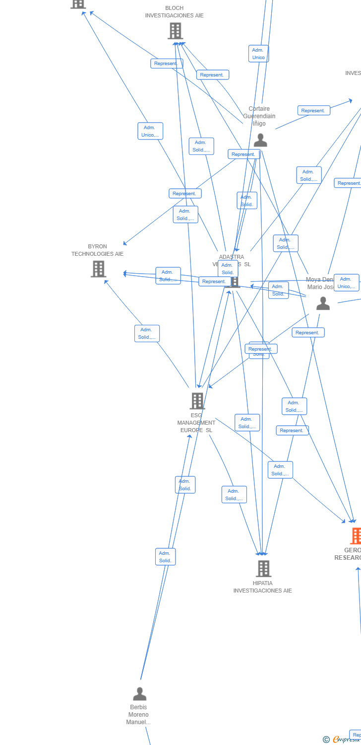 Vinculaciones societarias de GEROTA RESEARCH AIE