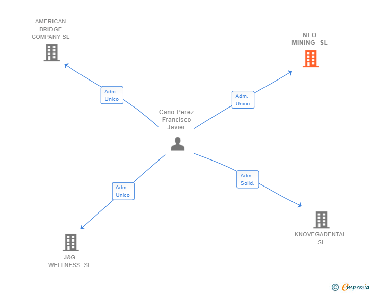 Vinculaciones societarias de NEO MINING SL