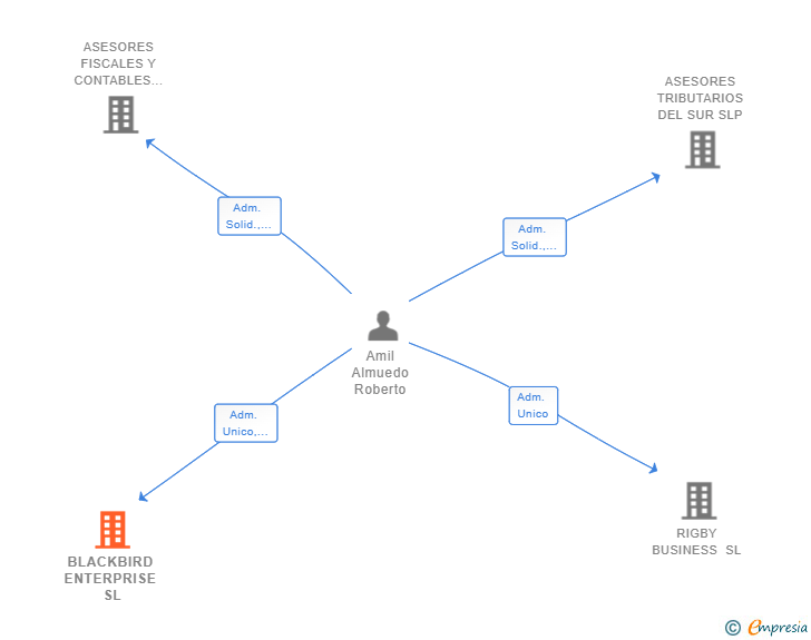 Vinculaciones societarias de BLACKBIRD ENTERPRISE SL