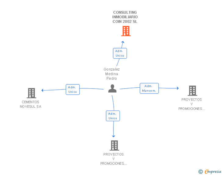 Vinculaciones societarias de CONSULTING INMOBILIARIO COIN 2002 SL