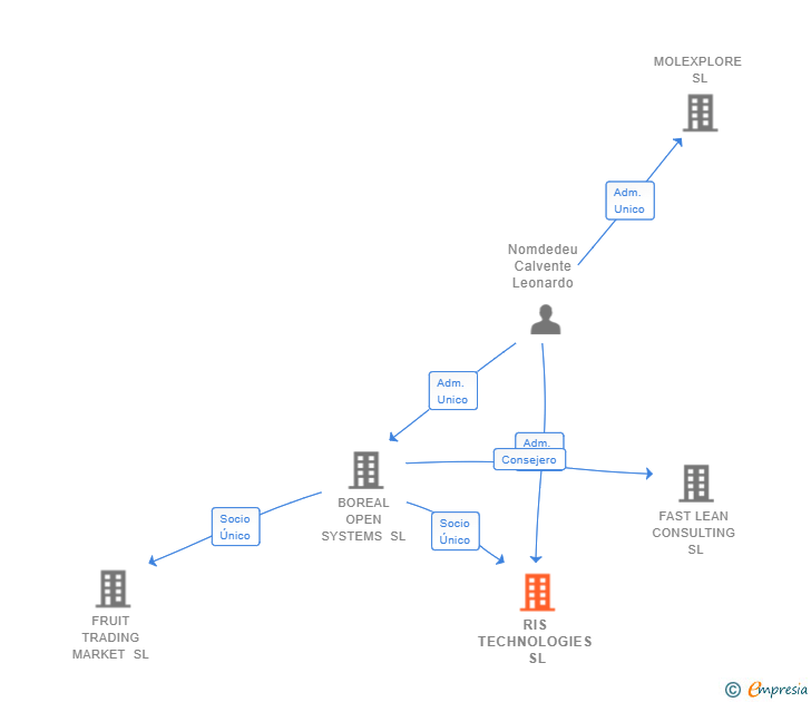 Vinculaciones societarias de RIS TECHNOLOGIES SL