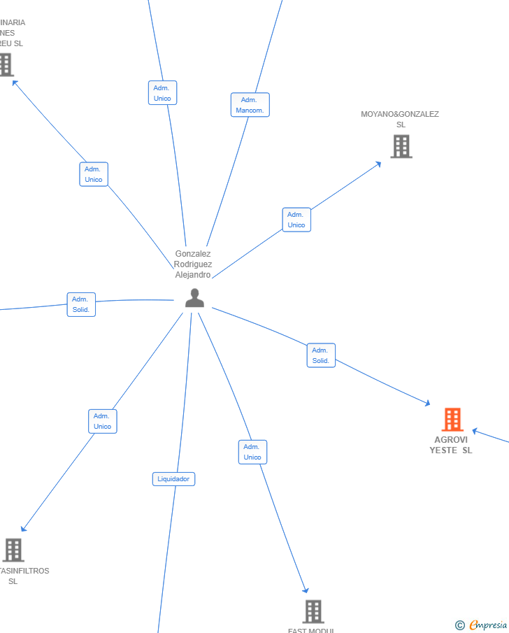 Vinculaciones societarias de AGROVI YESTE SL