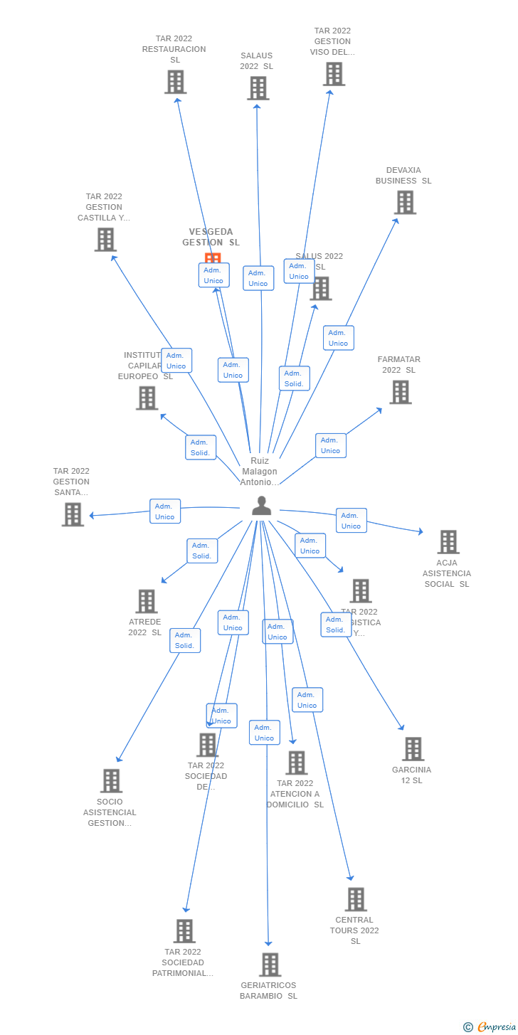 Vinculaciones societarias de VESGEDA GESTION SL