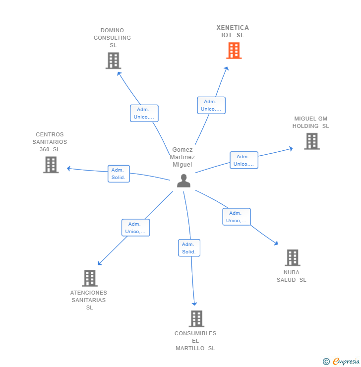 Vinculaciones societarias de XENETICA IOT SL