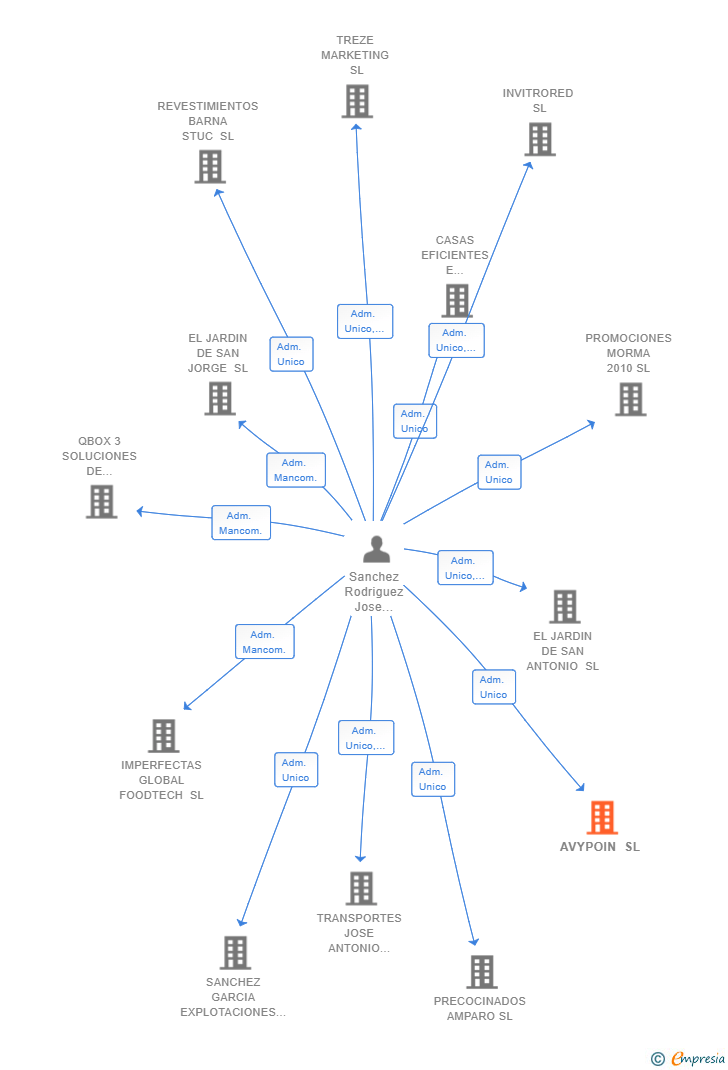 Vinculaciones societarias de AVYPOIN SL