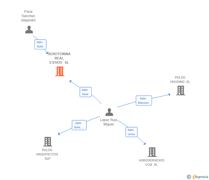 Vinculaciones societarias de SEROTONINA REAL ESTATE SL
