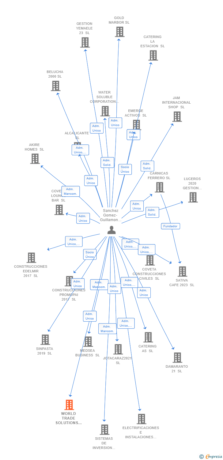 Vinculaciones societarias de WORLD TRADE SOLUTIONS SL