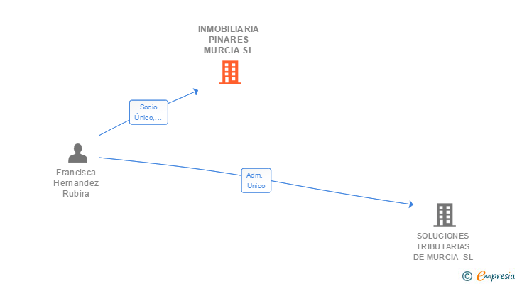 Vinculaciones societarias de INMOBILIARIA PINARES MURCIA SL (EXTINGUIDA)