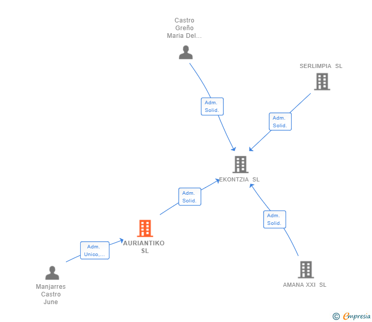 Vinculaciones societarias de AURIANTIKO SL