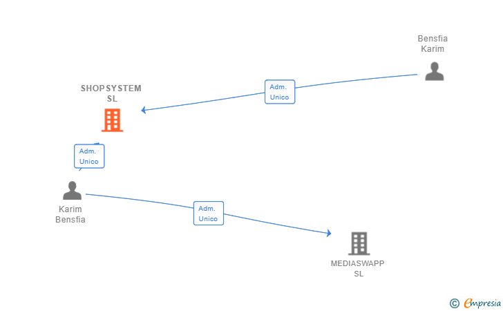 Vinculaciones societarias de SHOPSYSTEM SL