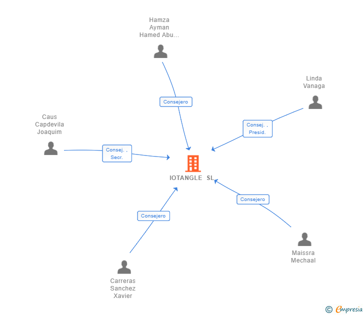 Vinculaciones societarias de IOTANGLE SL